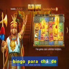 bingo para chá de bebê para imprimir grátis