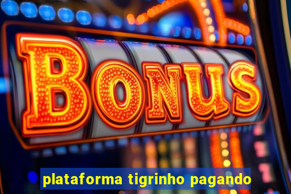 plataforma tigrinho pagando