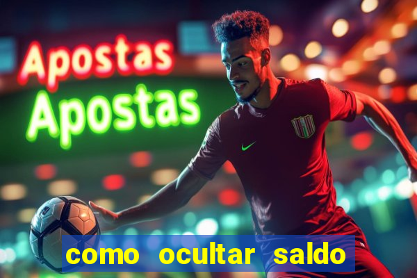 como ocultar saldo na betfair