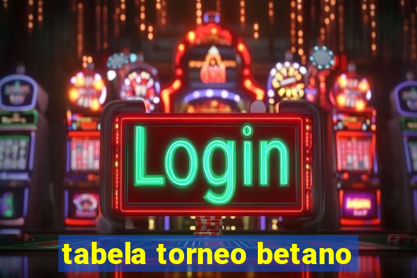 tabela torneo betano