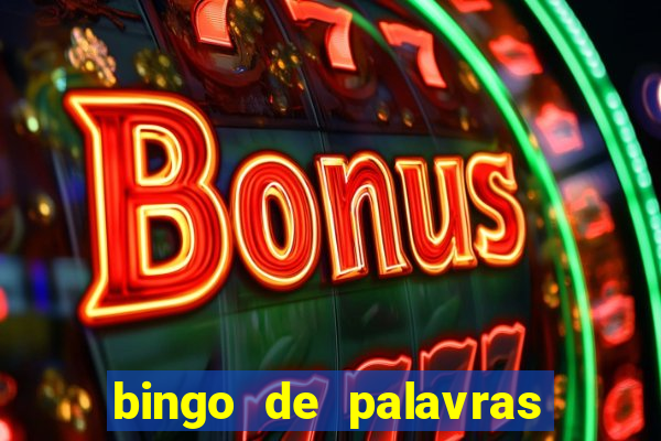 bingo de palavras 3 ano