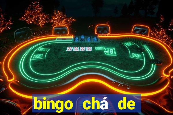 bingo chá de bebê excel