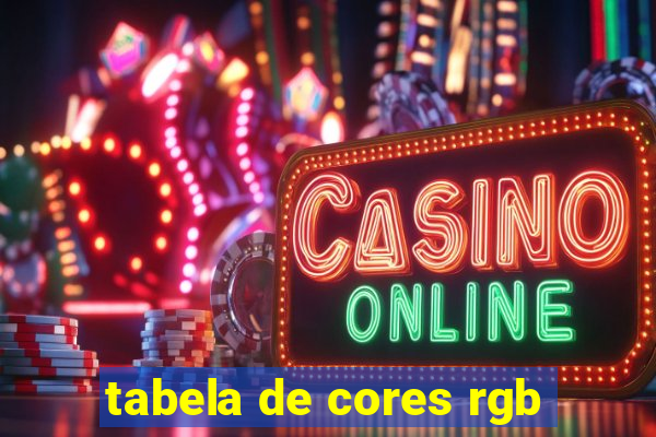 tabela de cores rgb