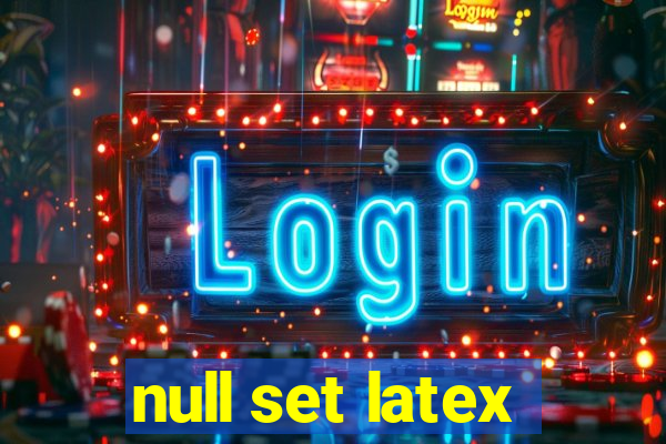 null set latex